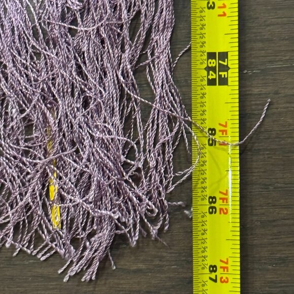 Sue Wong Scarf SILK Dress Shawl Light Purple Lavender Orchid Hand Bead Large 37 - Picture 15 of 15